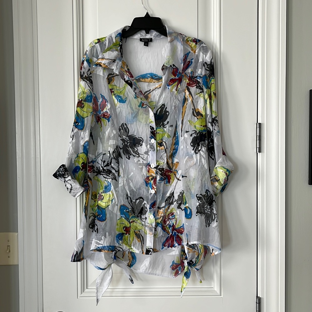 Multi colored swimsuit coverup, size XL